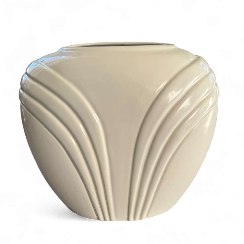 Vintage 80’s Art Deco Ceramic Vase Art Nouveau